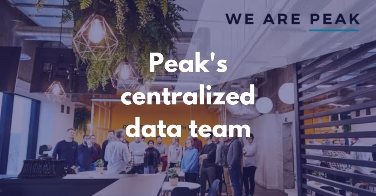 Peak's centralized data team photo