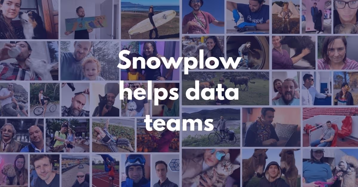 The Snowplow remote team, collage of avatars