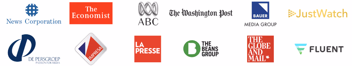 Media companies using Snowplow