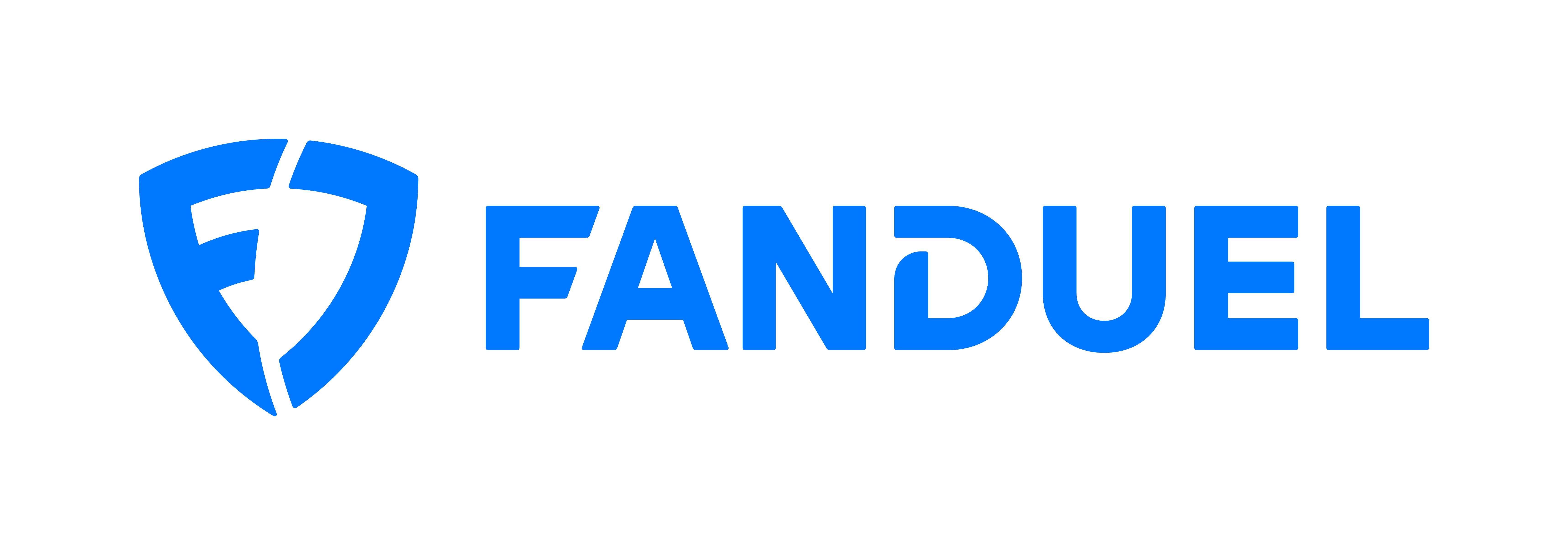 FanDuel logo with stylized blue shield symbol.